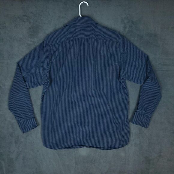 American Eagle Shirt Mens Large Pinstripe Button Up Premium Vintage Fit - Picture 12 of 12